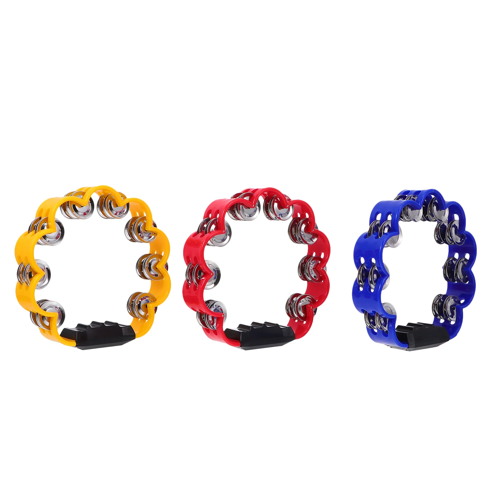 

3pcs Percussion Plum Blossom Bells Handheld Jingle Bells Music Enlightenment Toy for Kids Hand Eye Coordination Educational