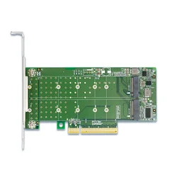 PCIe x8 to 'Dual M.2 M Key NVMe Adapter Expansion Card   the motherboard BIOS needs to set PCIe bifurcation.