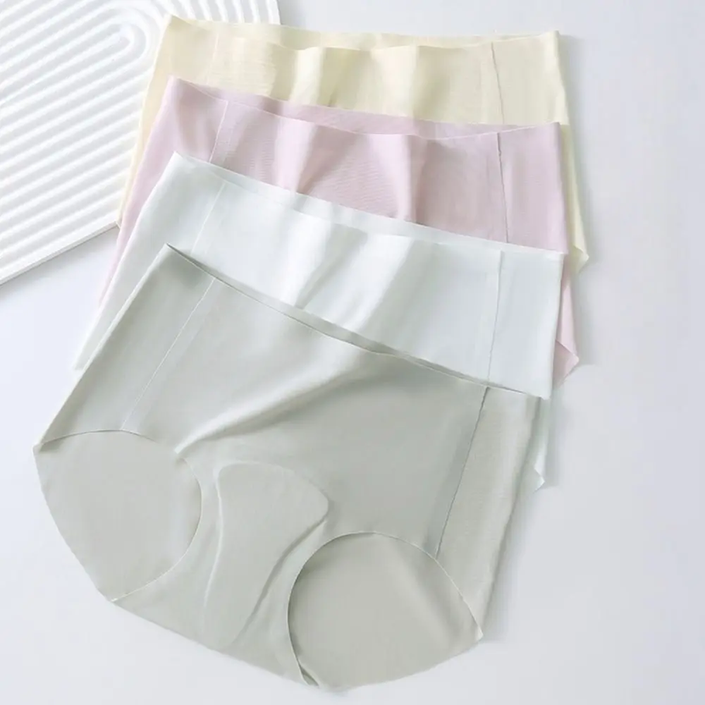 

Seamless Anti Embarrassment Briefs Mid Waist Sponge Crotch Pad Sports Yoga Panties Underpants Lingerie Seamless Underwear Women