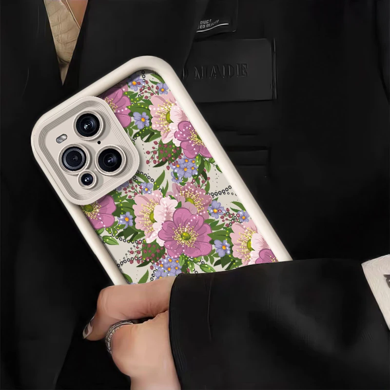 جراب هاتف لموتورولا موتو إيدج 50 60 Funsion 40 Neo G56 G86 G35 G52 G53 G54 G60 G75 زهرة نمط سيليكون ماتي غطاء