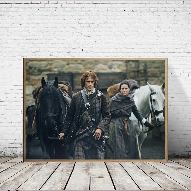 Outlander TV Series Movie Character Poster Claire Fraser Canvas Printing and Print Wall Art Pictures for Living Room Home Decor