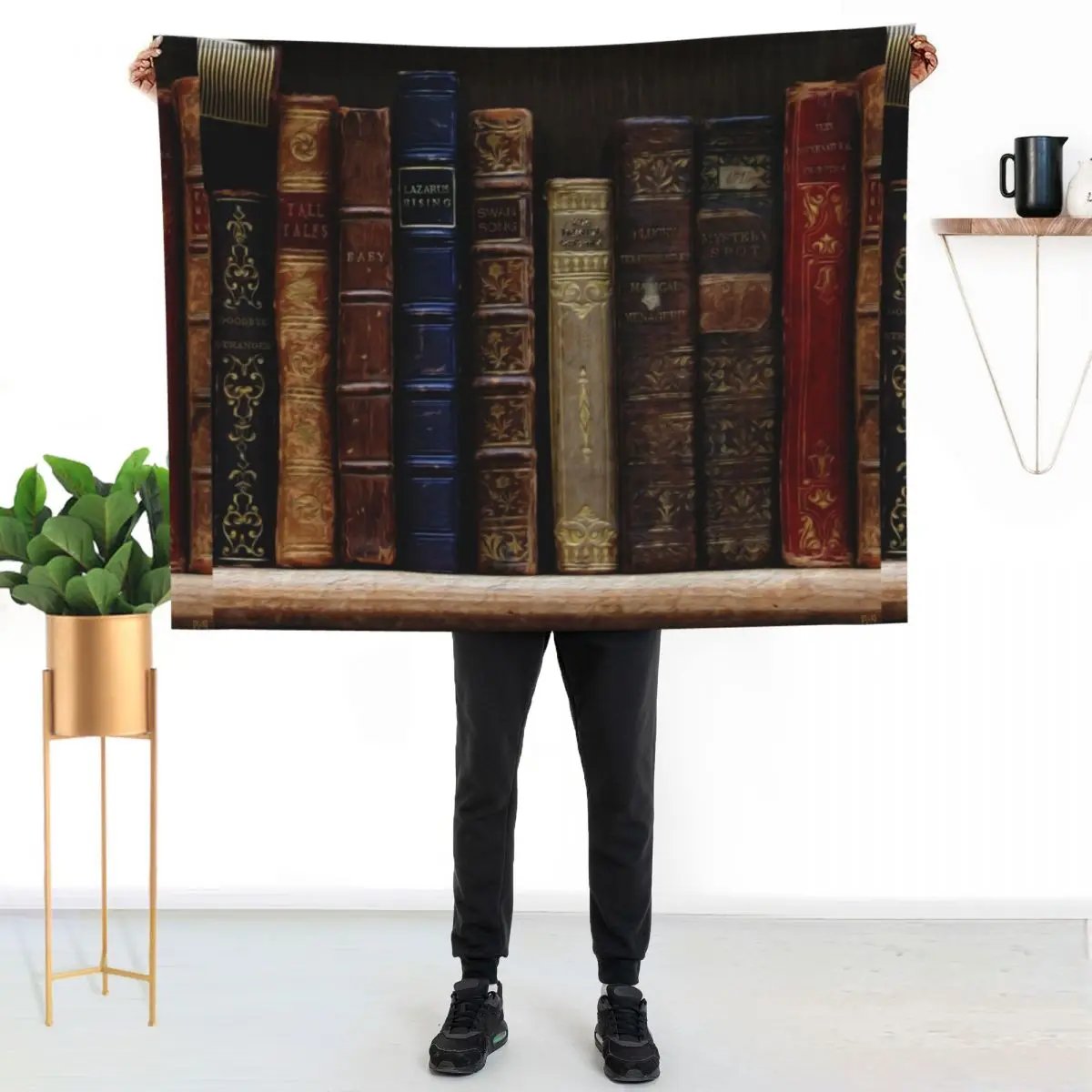Antique Books of Supernatural Episodes Graphic Art, Single and Repeating Pattern Throw Blanket anime wednesday Blankets