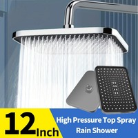 Boosting Shower Nozzle 12 Inch Large Panel Bathroom Shower 360 ° Rotation High Flow Water-saving Showerhead Shower Accessories