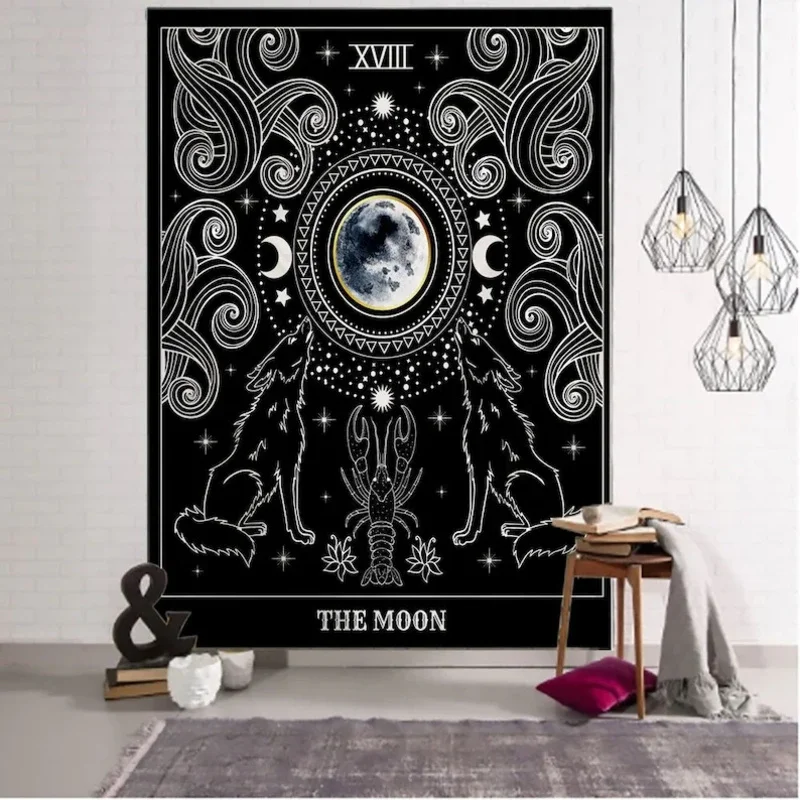 Moon Tarot Astrology star wall hanging carpets for living room bed home decoration