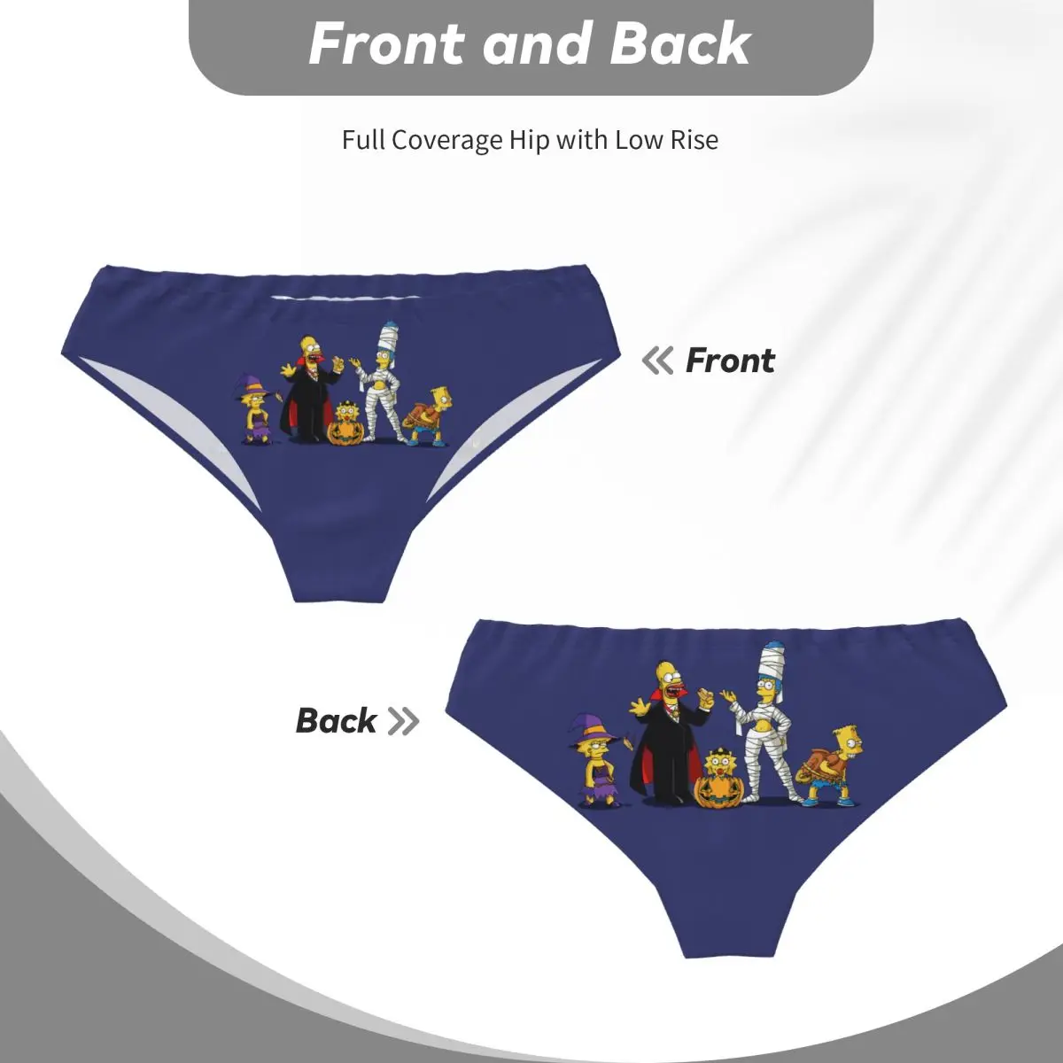 Custom Halloween The Simpsons Briefs Underwear Men Comfortable Stretch Underpants