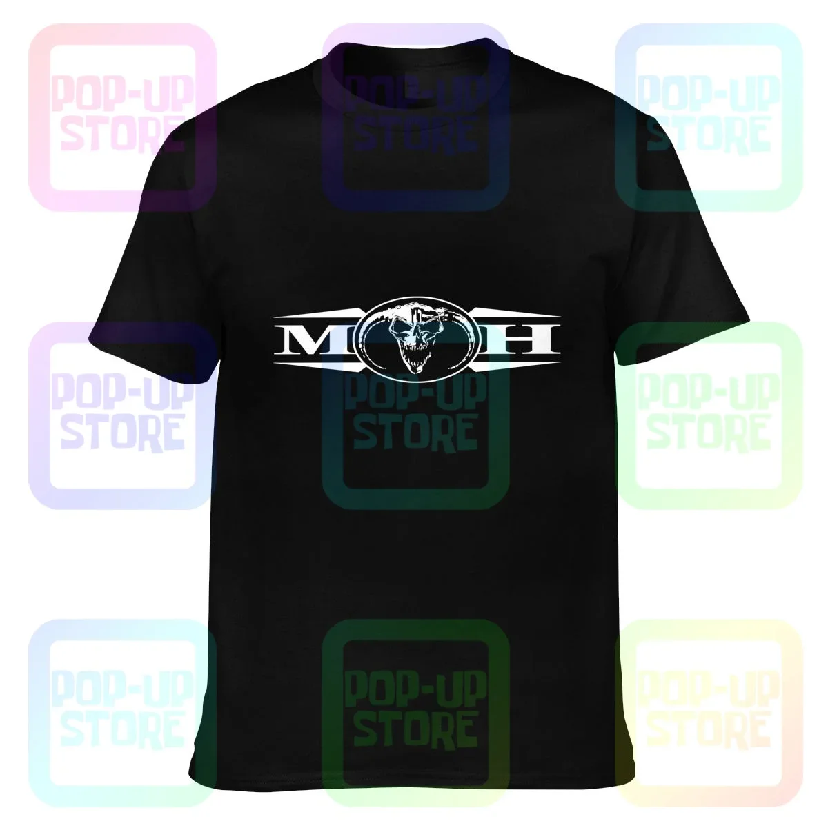 Masters Of Hardcore Logo - M.O.H Skull T-shirt Tee Shirt Top Unisex Fashion Streetwear