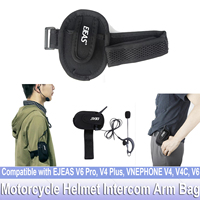 Motorcycle Helmet Intercom Arm Bag Compatible with EJEAS V6 Pro, V4 Plus, VNEPHONE V4, V4C, V6 Referee Intercom Pocket Armband