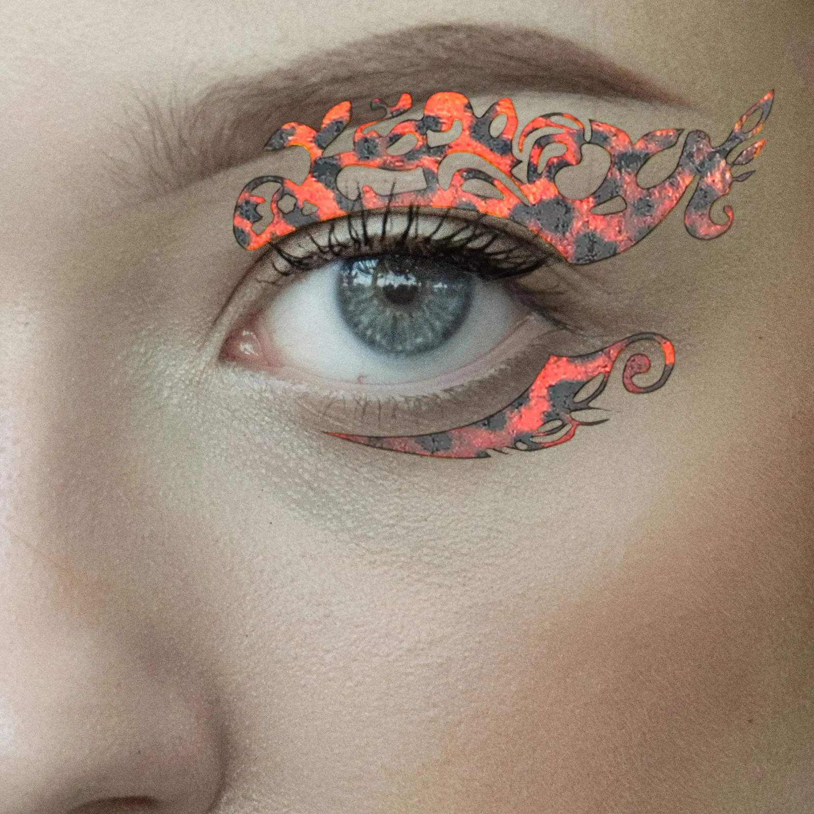 

11 шт. стойких временных наклеек для макияжа, трафаретов для теней, декоративных наклеек для лица и тела для вечеринок, карнавалов, маскарадов