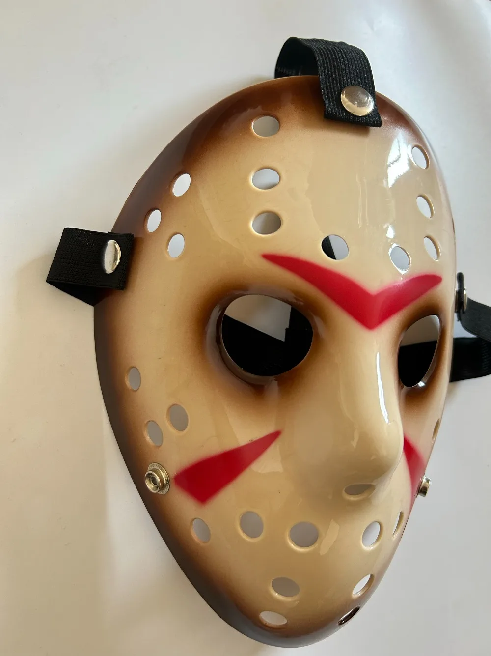 قناع الهوكي الصلب PVC قناع حفلة رعب للرجال والنساء زي مخيف تأثيري عيد الميلاد حفلة تنكرية المشرح القاتل زي الدعامة #3