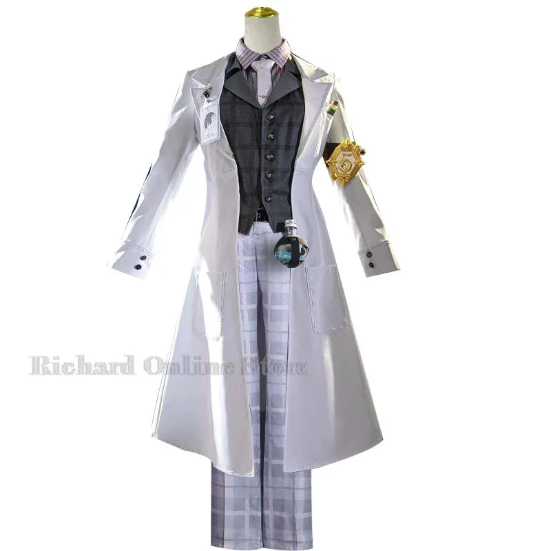

Aesop Carl Anime Game Identity V Cosplay Costume Clothes Wig Uniform Cosplay Embalmer Fifth Anniversary Limit Halloween Party