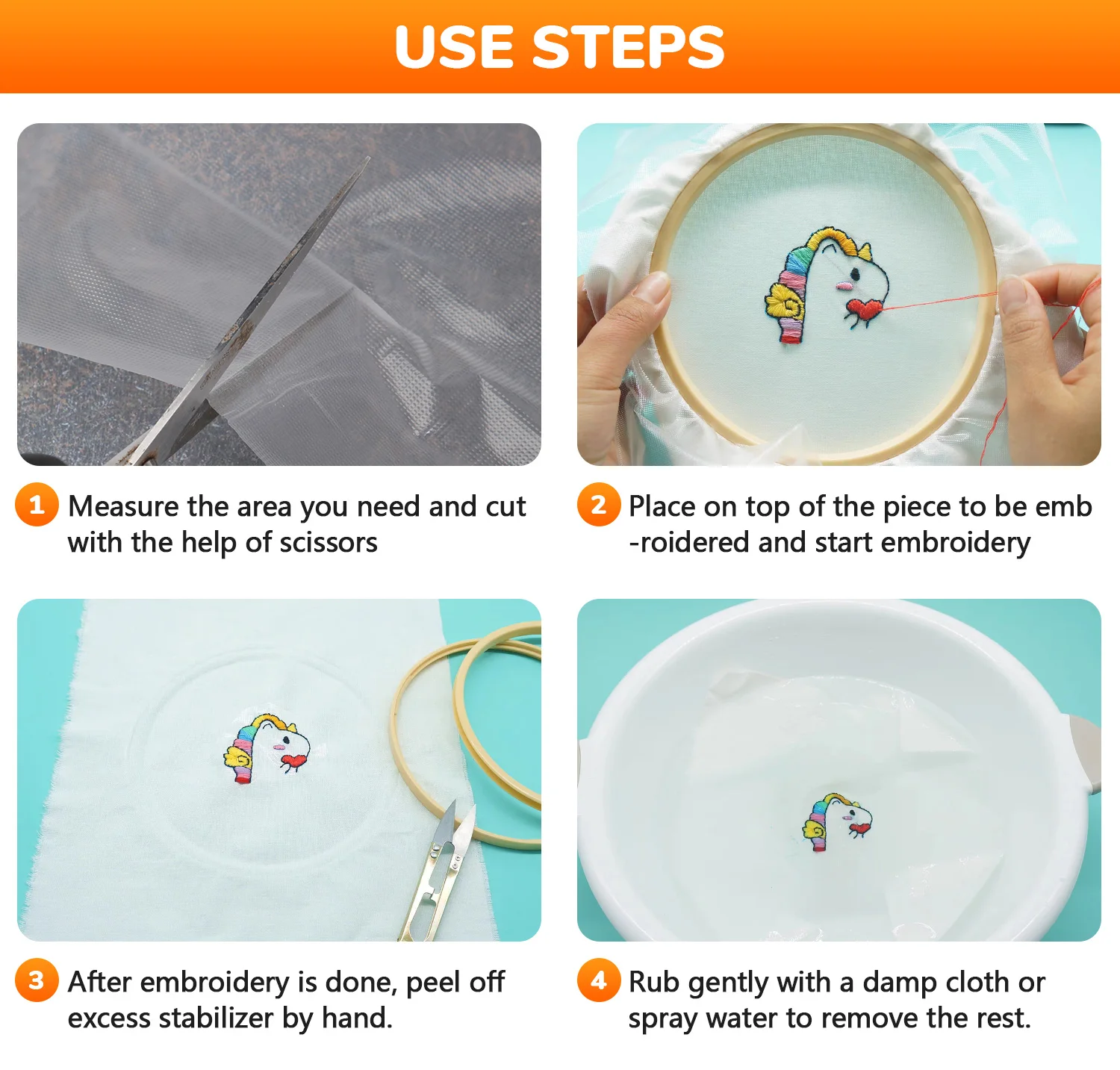 

【Эксклюзивный-Оферблат!】Растворимая пленка для вышивания