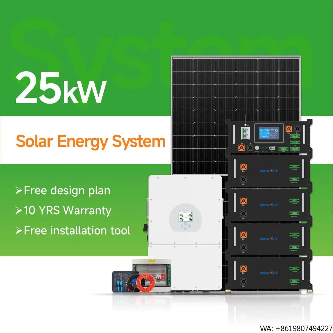 

High Voltage Solar Kits System 25kW Inverter With 20kWh to 100kWh Battery Kit Complet Home Energy Storage System