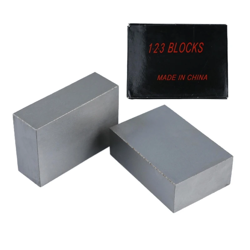 Pair 123 Blocks Metal Blocks Stable Machinist Blocks High Accuracy for Precisions Layouts Heavy Duty Usage in Workshops