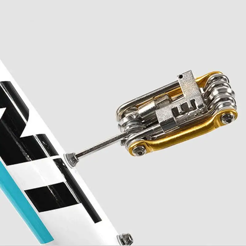 مجموعة أدوات إصلاح الدراجة متعددة الوظائف ، 11 في 1 ، مجموعة أدوات ، مفتاح ربط ، مفك براغي ، سلسلة ، عرافة ، تكلم ، ركوب الدراجات الجبلية