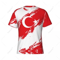 Custom Name Nunber Turkey Flag Color Men Tight Sports T-shirt Women Tees jersey For Soccer Football Fans