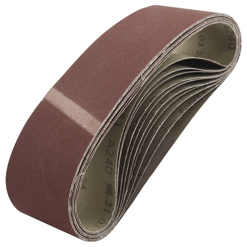 NEW-3 X 21 Inch Sanding Belts   Aluminum Oxide Sanding Belt   Premium Sandpaper For Portable Belt Sander – 10 Pack