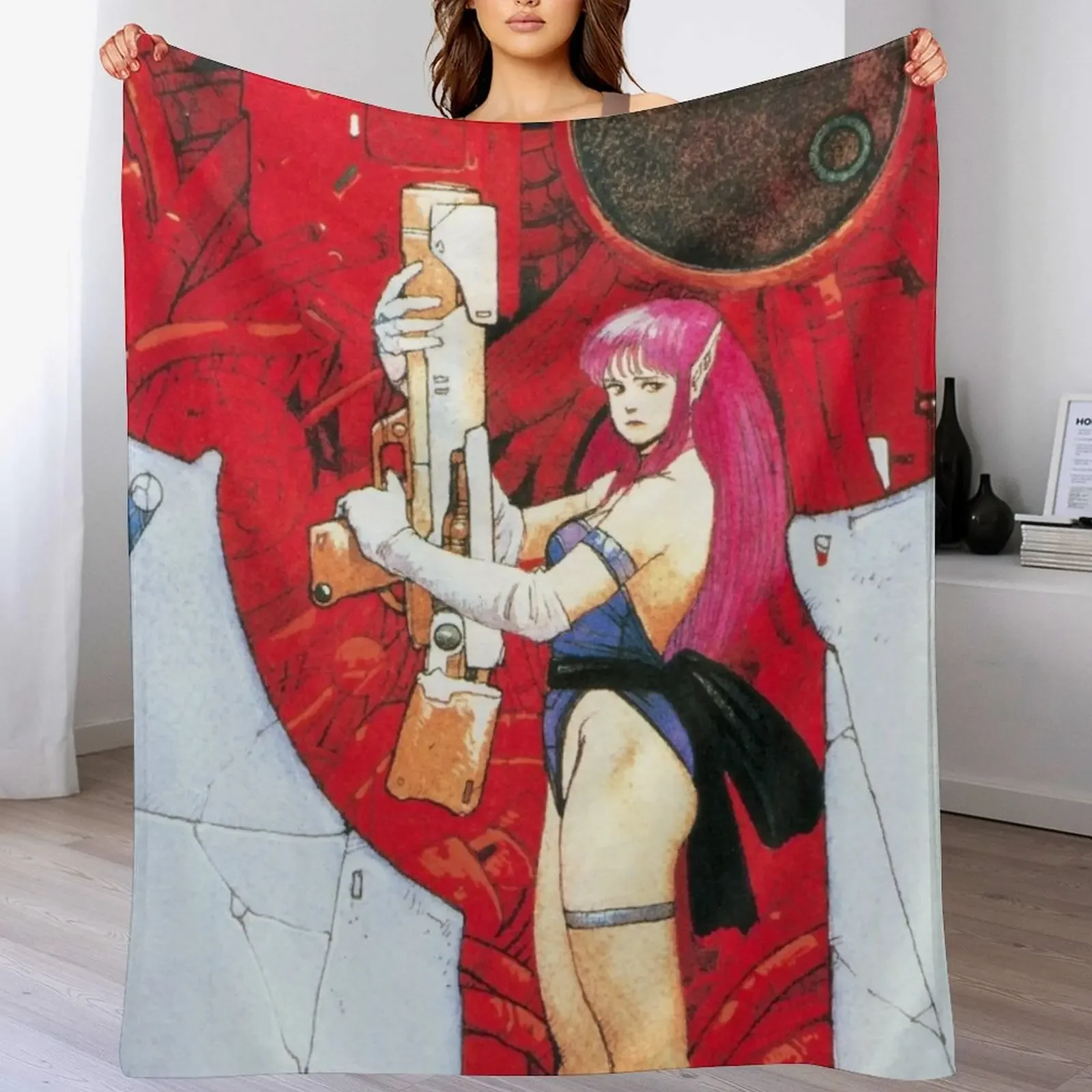 

Phantasy Star II Throw Blanket Warm Flannel Blanket for Couch Chair Bedroom