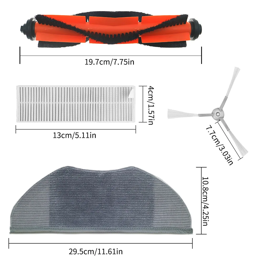 Xiaomi Mijia G1 MJSTG1ロボット掃除機用アクセサリー、メインブラシ、サイドブラシ、HEPAフィルター、モップパッド、水タンク、ダストバッグ