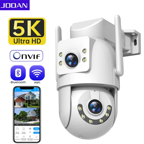JOOAN 5K HD cámara PTZ al aire libre 5G Wifi lente Dual 4X Zoom Digital seguimiento automático ONVIF cámara IP de seguridad cámara de vigilancia CCTV