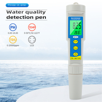 Waterproof EC/TEMP/TDS/PH/TEMP Meter Water QualityTester Analyzer LCD for Aquarium Pool 1-14 PH Meter