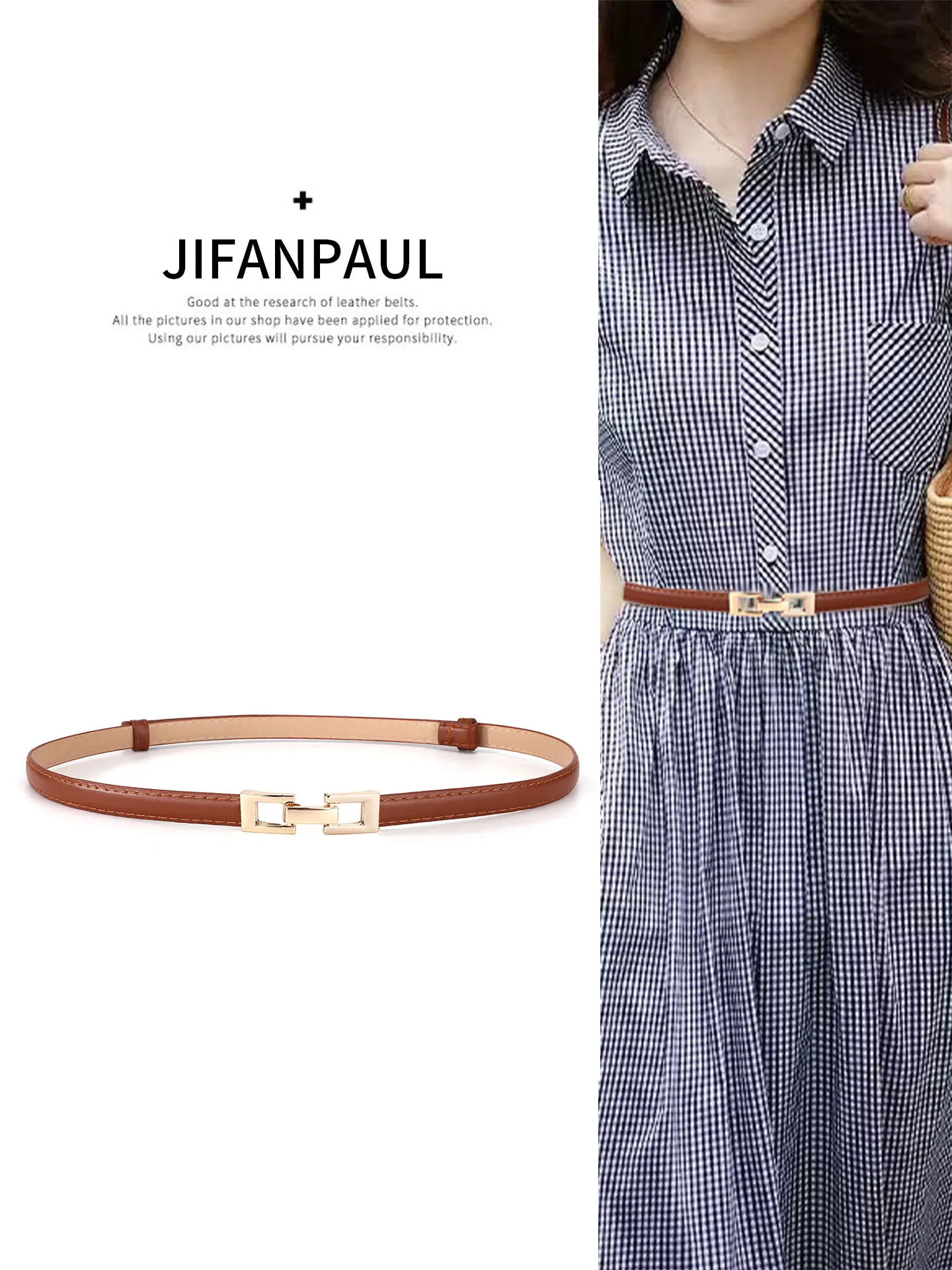 Fashionable Decorative Belt Women's Dress Suit Sweater Belt PU Material Waist Cinching Tool JIFANPAUL Brand JF-ZB-0801-6