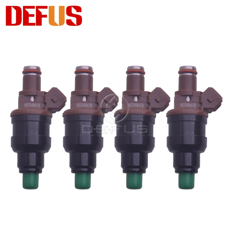 

DEFUS 4pcs HotSelling Standard Size Fuel Injector Nozzle OEM MD348478 for MITSUBISHI LANCER EVOLUTION EVO 5 CP9A Engine Injector