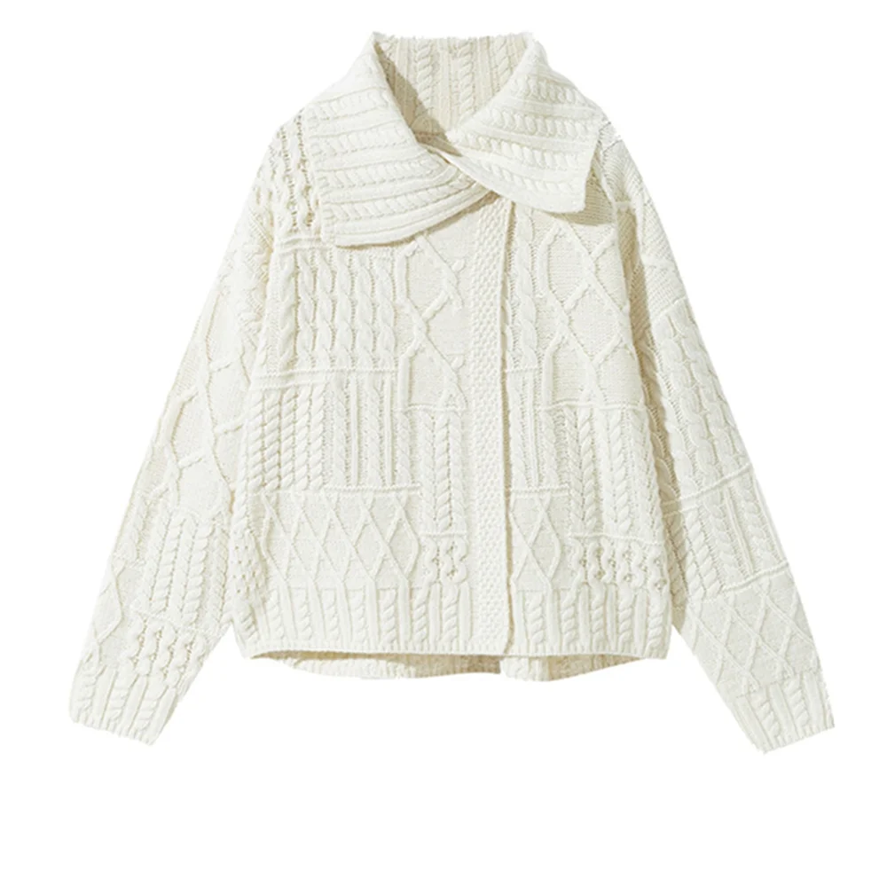 

Gentle Lazy Wind Twist Sweater Jacket Women's 2025 Autumn and Winter Knitted Cardigan Top sweater mujer