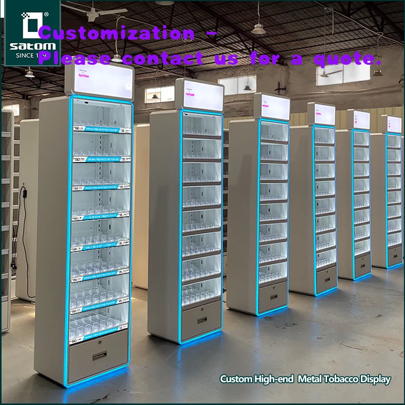 

custom.Customised Metal Shop Shelves With Adjustable Shelf Height Display Rack Smoke Shops