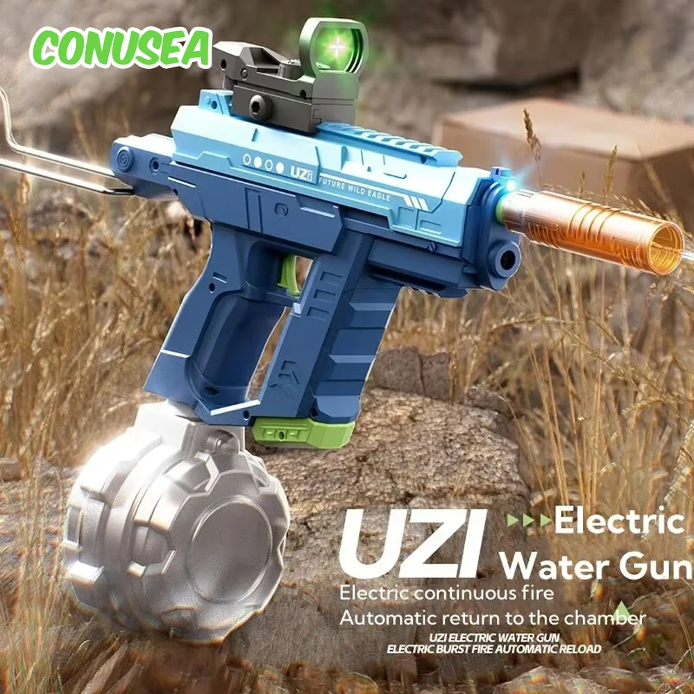 

Электрический водяной пистолет для игр на открытом воздухе, пляжа, бассейна, боев, с большой емкостью, игрушка для детей, мальчиков, для игр на открытом воздухе, пляжная игрушка