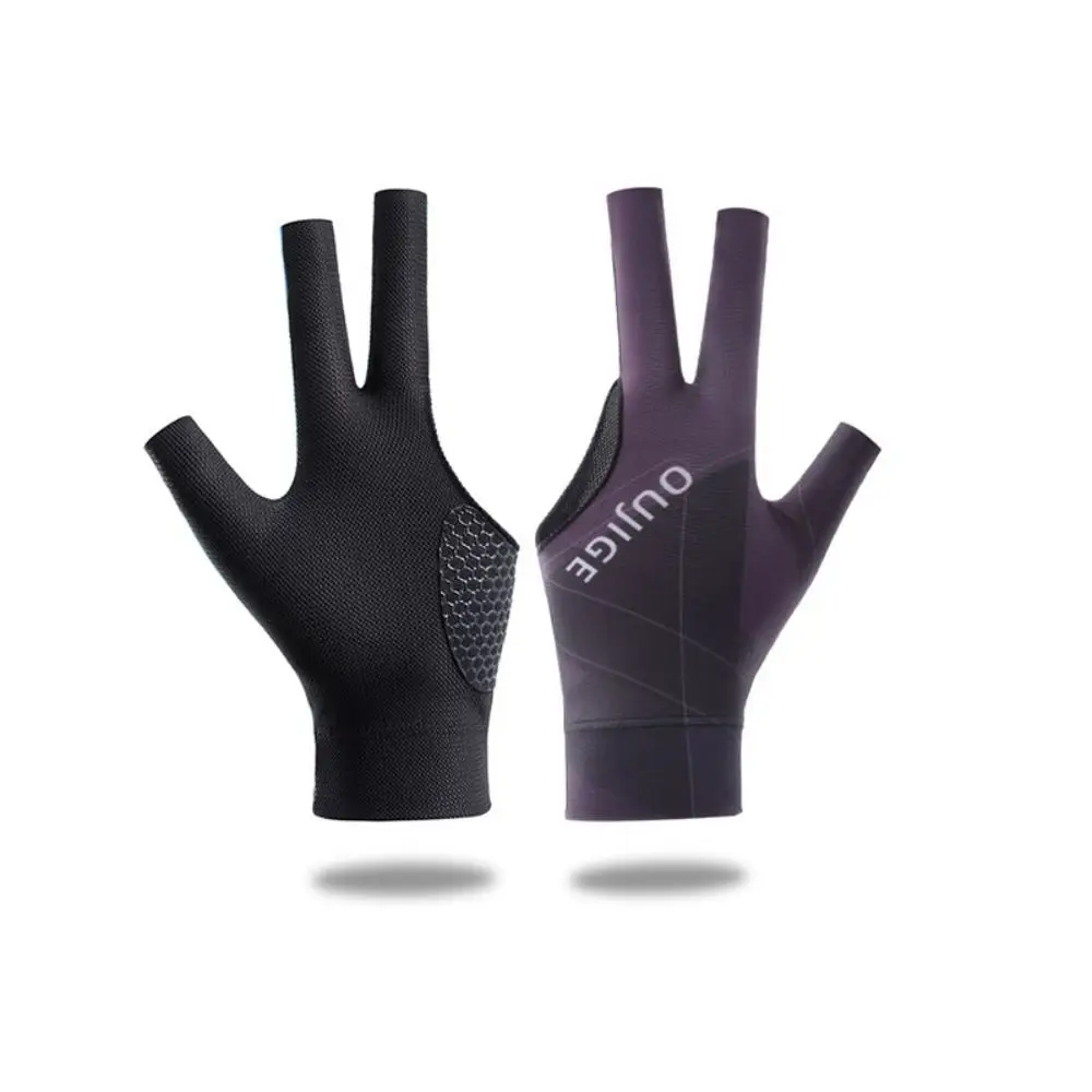 Anti-sweat Billiards Gloves Elasticity Wear-resistant Three Finger Gloves Professional Light Single Piece Billiards Gloves