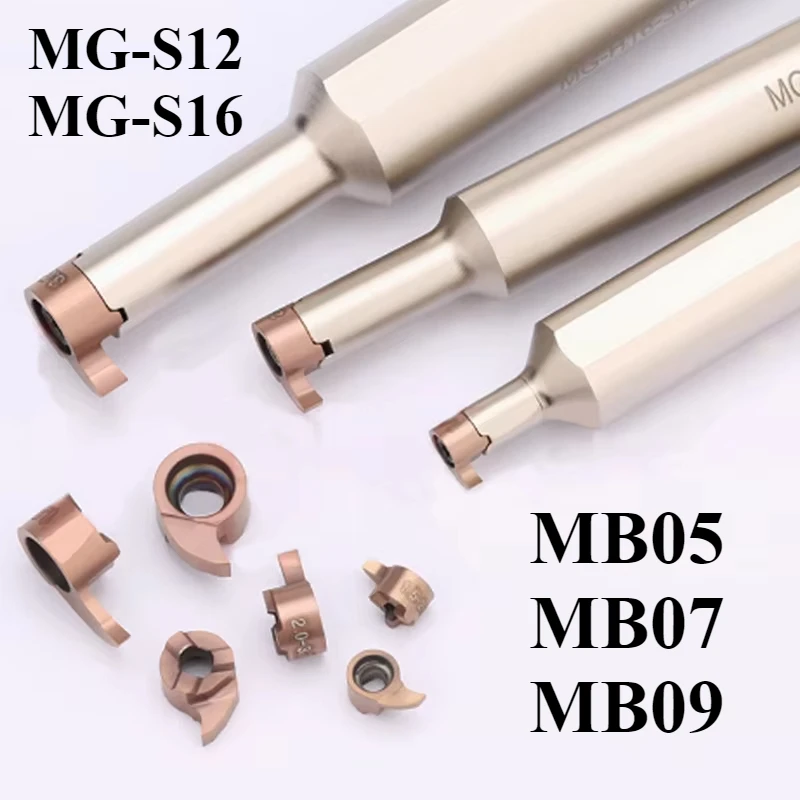 

CNC MG-S12 MG-S16 Comma Small Diameter Inner Hole Slot Tool Rod MB05-150-2.8 MB07 MB09 Large depth groove cutter Lathe inserts