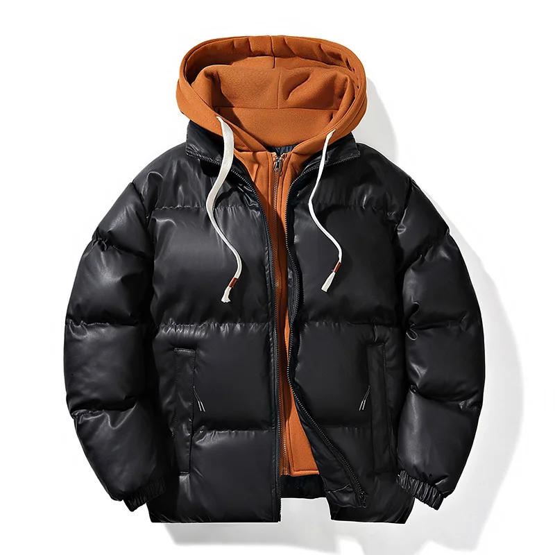 Fashion Casual All-match Parkas for Men Winter Quality Hooded Male Outerwear Thicken Warm Zipper Men Clothing Outdoor Windproof