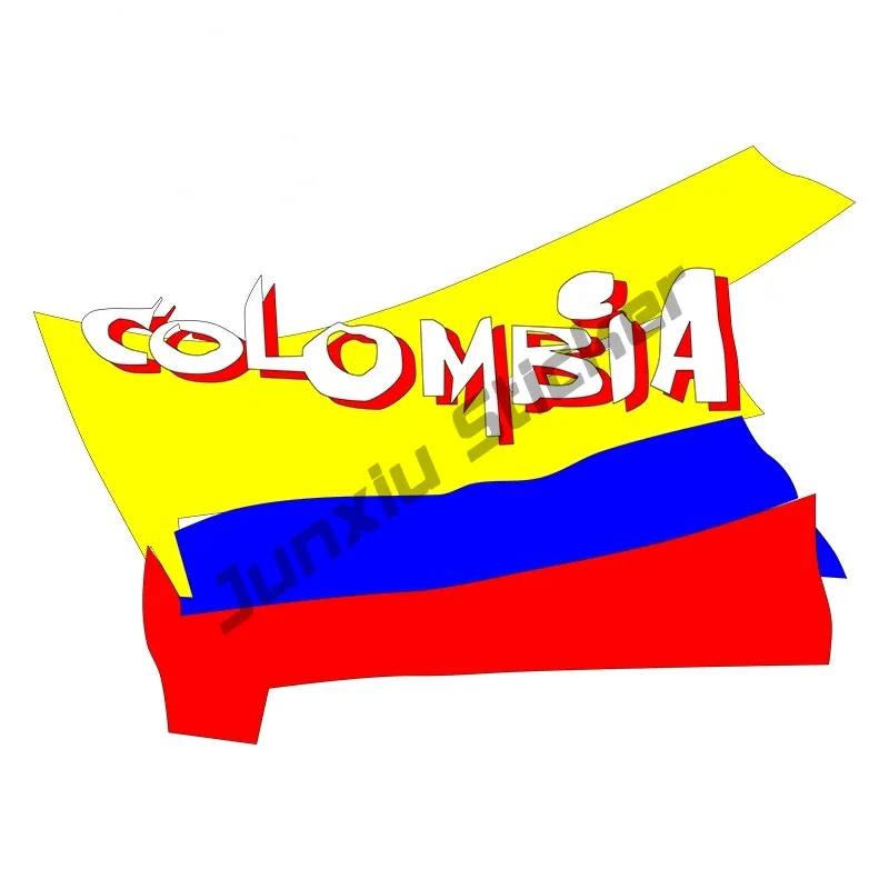 Olombia Flag Removable Car Sticker Waterproof Decal ColombiaFootball Sticker FA Graphix Colombian Flag Football Accessories