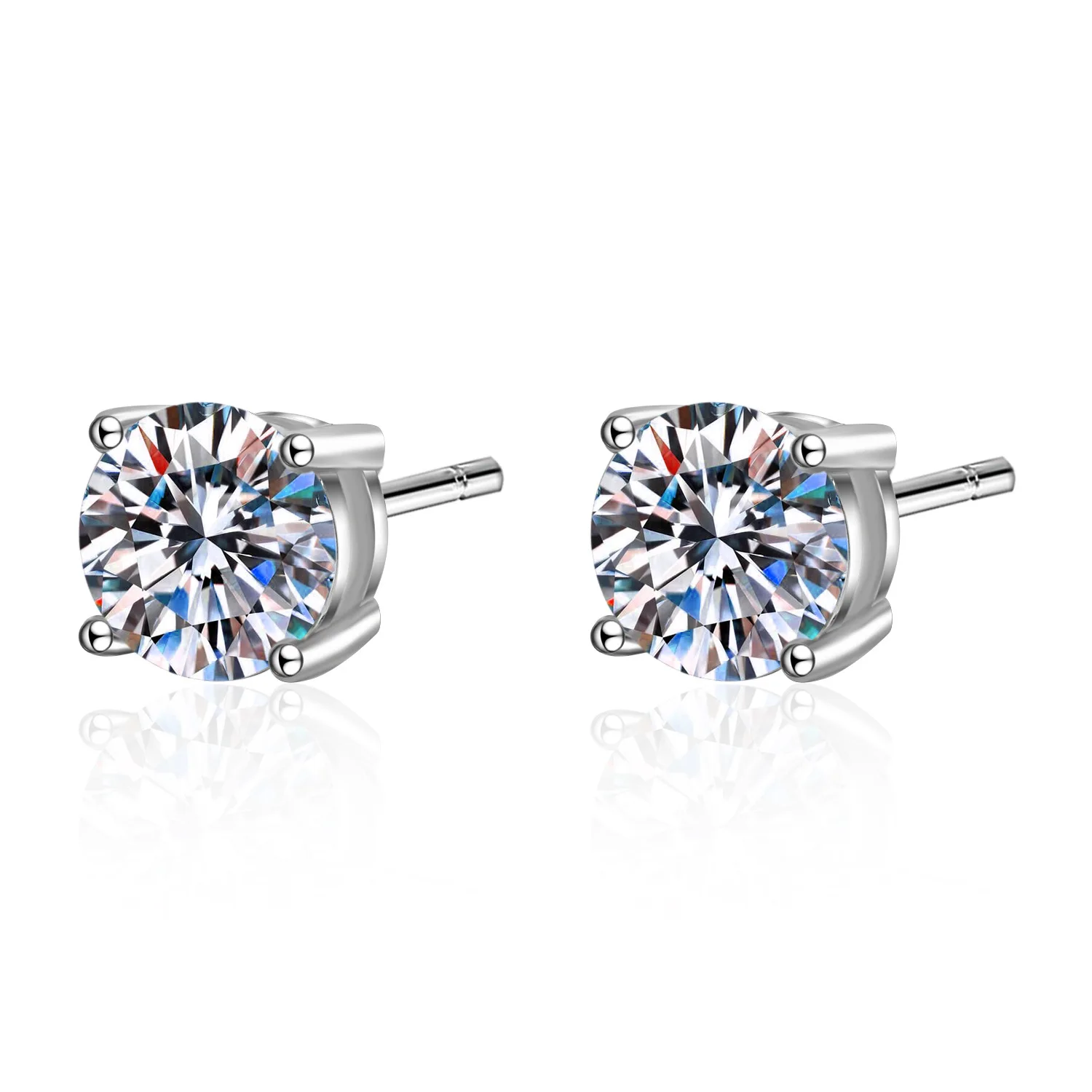 Moissanite Diamond Earrings S925 Sterling Silver D-color VVS1 Hardness Four-claw Inlay Jewelry Gift for Ladies серьги женские