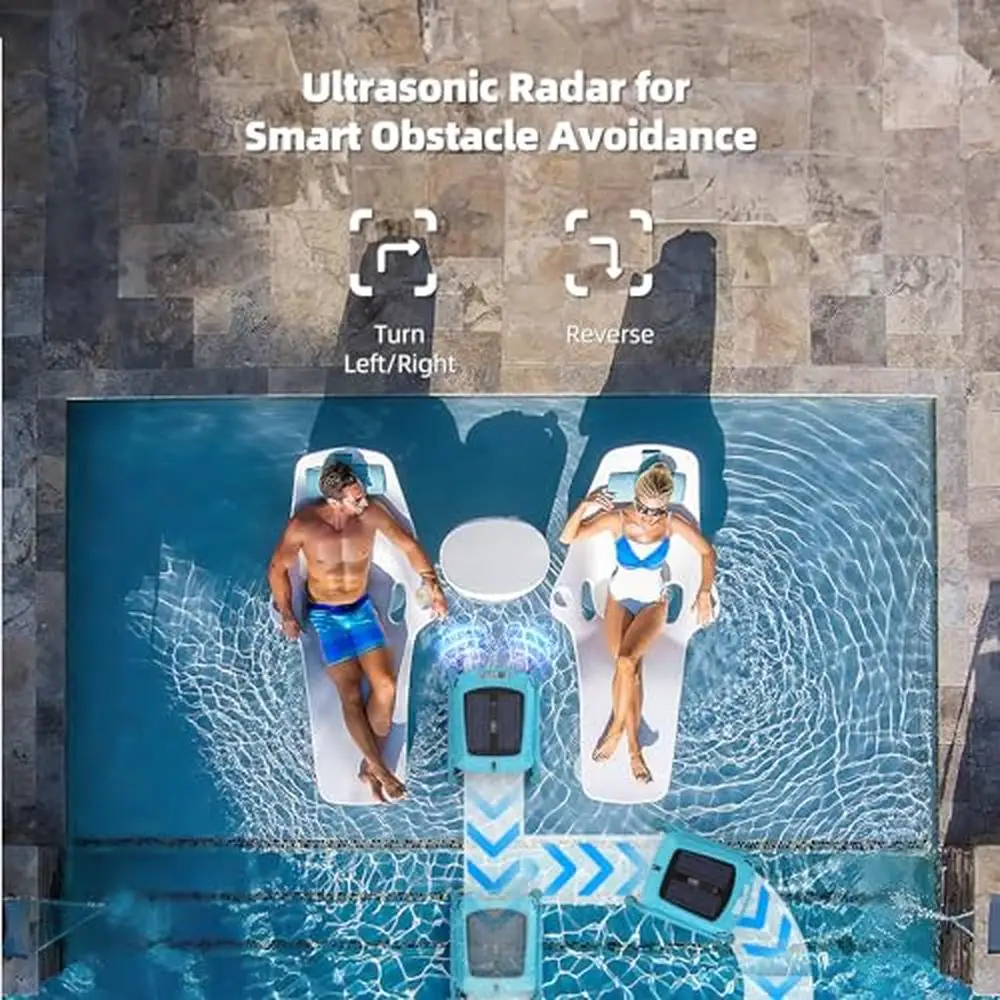 Limpiador robótico para espumadera de piscina con energía Solar, Radar ultrasónico de doble carga, limpieza sin esfuerzo de sal doble, obstáculos inteligentes