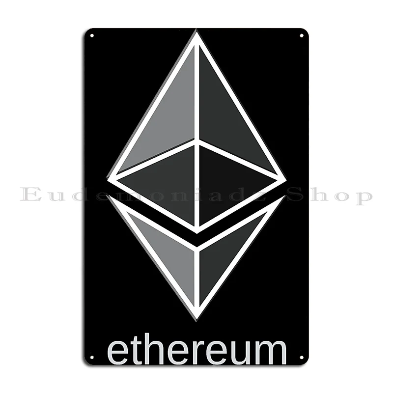 Ethereum Large Dark For Fans Emiliepouros Metal Plaque Poster Customize Wall Cave Cinema Club Design Tin Sign Poster