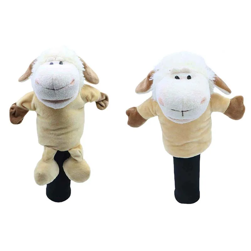 Cartoon sheep Golf Headcovers Plush Cute Golf Driver Fairway Wood Putter Headcover Golf Accessory White Colors