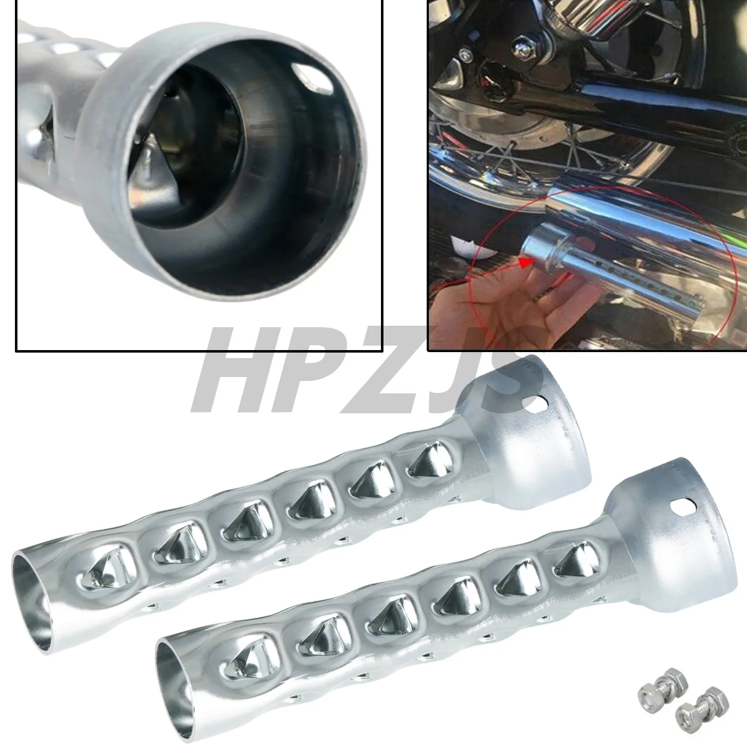 For Harley Motorcycle Exhaust Baffle Muffler DB Killer Silencer Chrome For Touring Electra Road Glide FLHS FLHTK FLHTC FLTRX