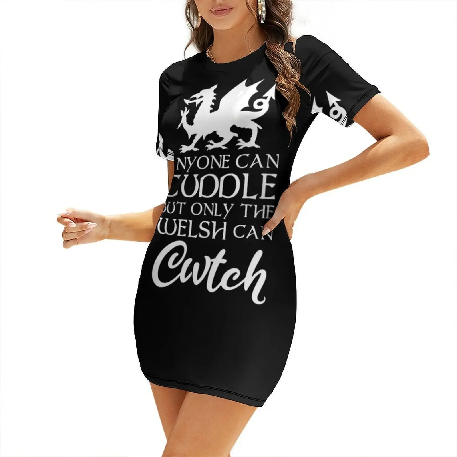 

Anyone Can Cuddle But Only The Welsh Can Cwtch I Love Wales Short-Sleeved Dress dresses summer woman 2025 Dress