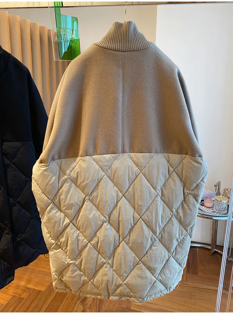 سترات باركاس صوفية بخياطة من القطن للنساء 2026 سترات كشمير فضفاضة جديدة موضة الشتاء بأكمام طويلة ملابس خارجية دافئة للسيدات #4