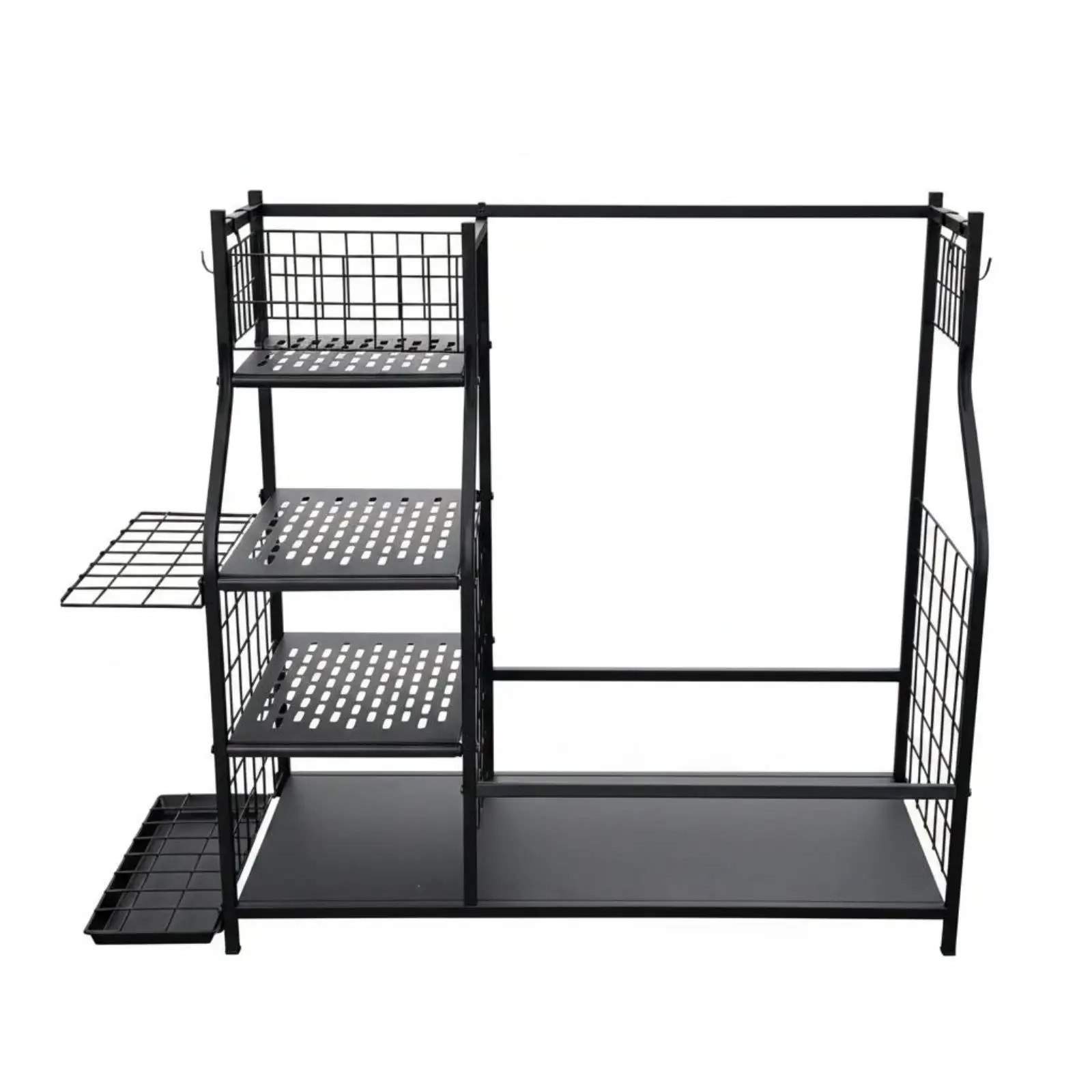 Golf Bag Stand Rack with Wheels Heavy Duty Golf Club Storage Organizer for Indoor Outdoor Practice Equipment Display