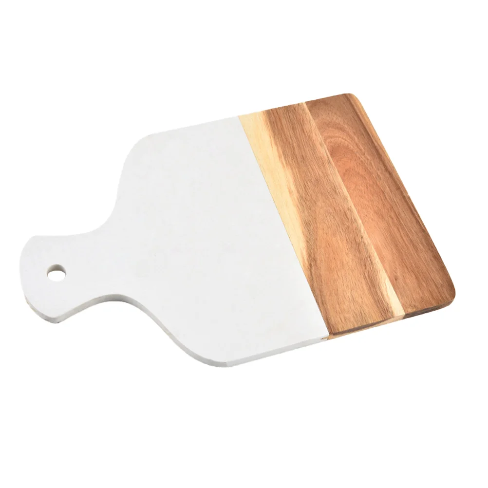 

Vegetable Meat Cutting Board Marble Wooden Pizza Steak Toasted Breadboard Fruit Chopping Board - Type A (White)