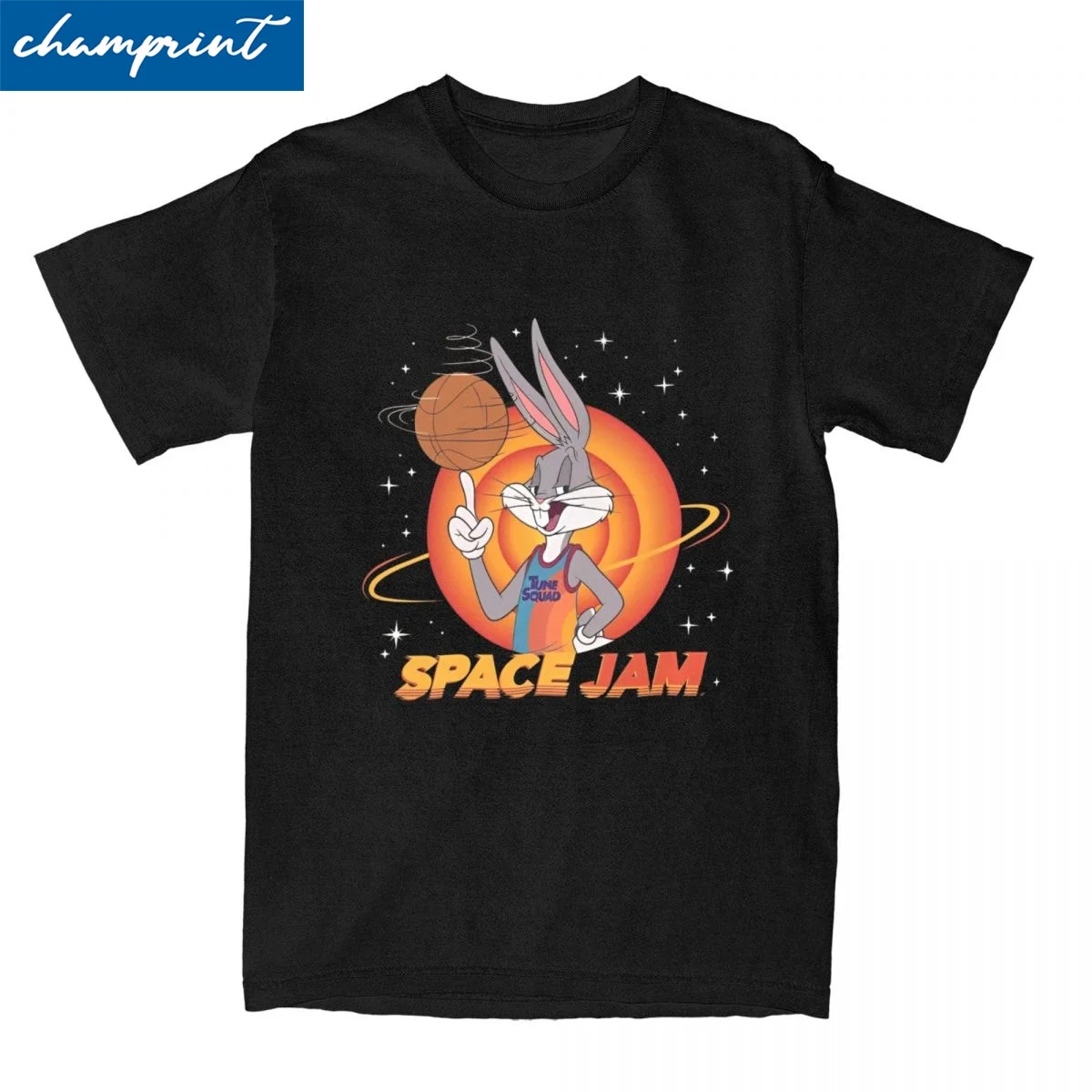 

Funny Space Jam Spinning Ball Tshirts Men Crewneck Short Sleeve Clothing Cotton Summer Top Tee