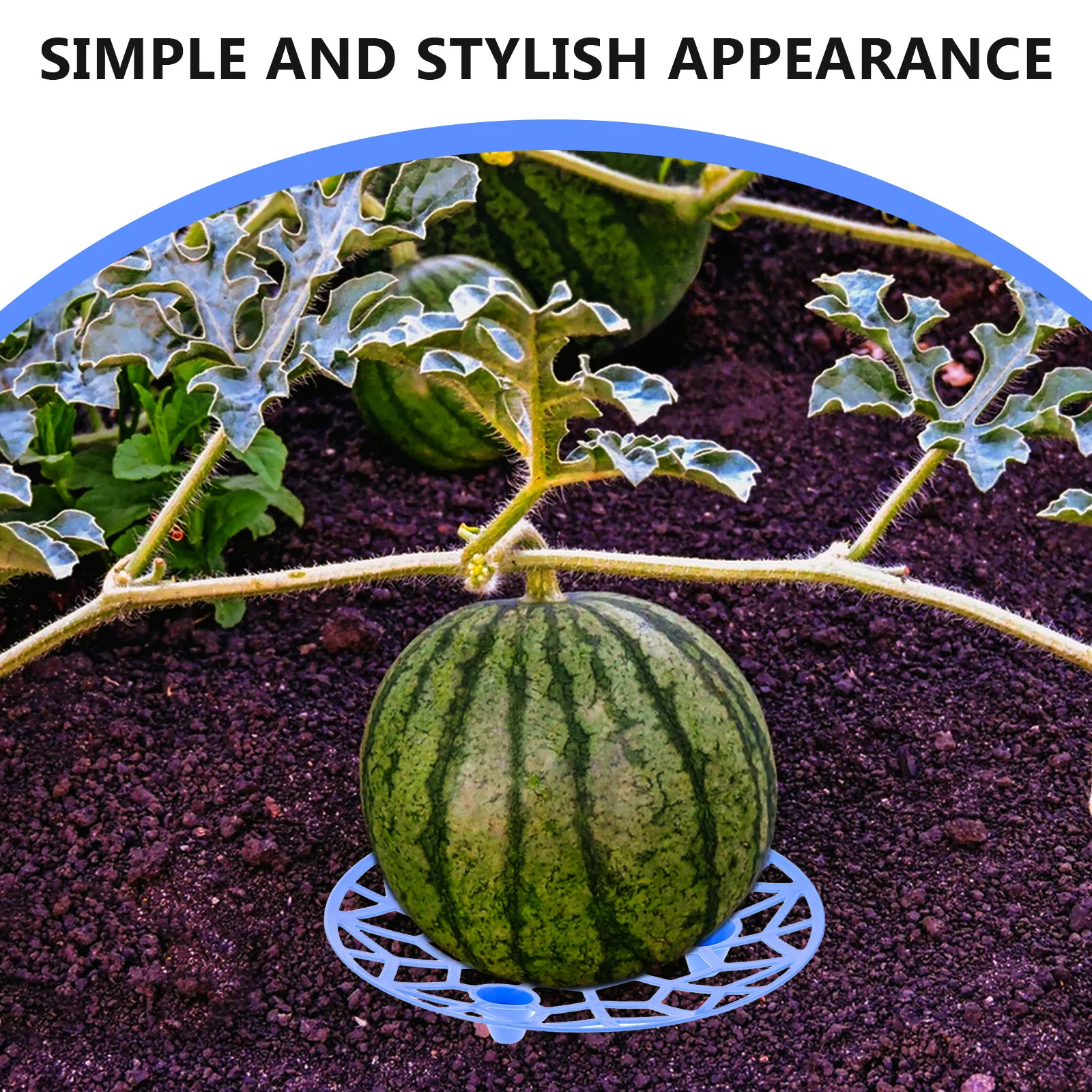 5Pcs Plastic Fruit Support Tray for Watermelon, Melon, Honeydew & Pumpkin – Garden Planting Cradle Stand
