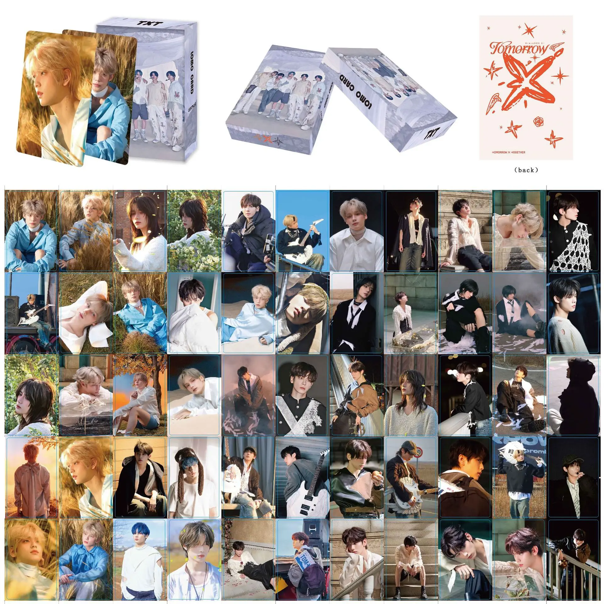 Imagem -02 - Impresso Photocards Paragrupo Photo Boy Novo Álbum Amanhã Hueningkai Taehyun Beomgyu Soobin Yonjun Presente 55 Peças por Conjunto Fãs hd