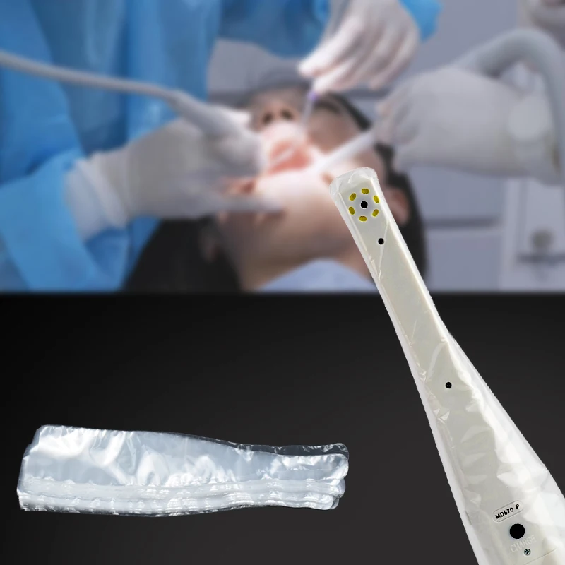 100Pcs/box Dental Disposable Endoscope Handle Protection Film Intraoral Camera Sheaths/sleeve/cover Dentist Lab Materials