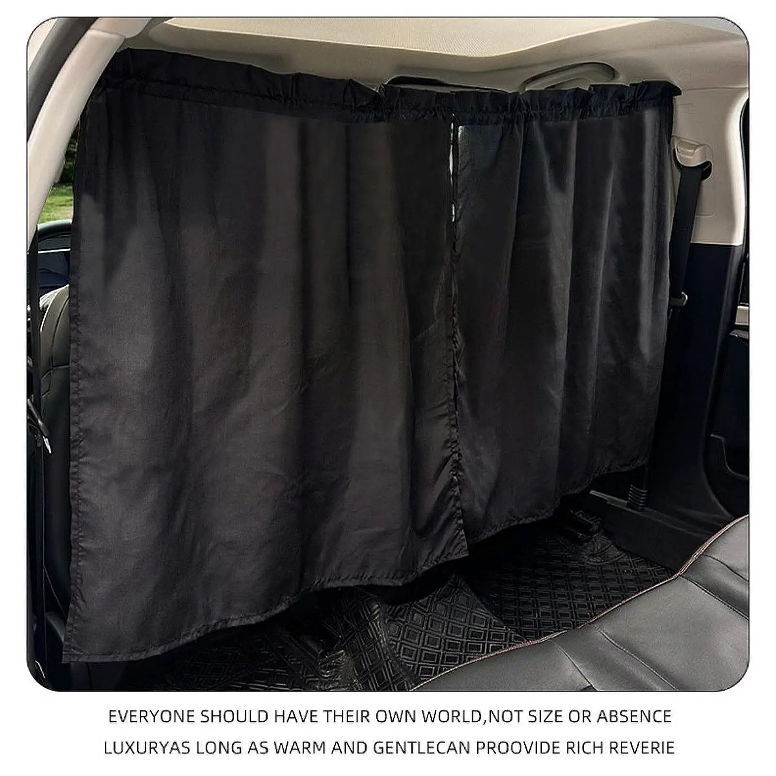 Car Divider Curtain Car Privacy Shade Multipurpose Backseat Blackout Curtain for Napping Outdoor Sleeping Breastfeeding