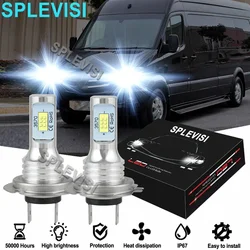 2x LED Headlight High/Low Beam Bulbs 6000K White For Mercedes Sprinter 2006-2021 Mercedes C-Class W203 2000 2001 2002-2007