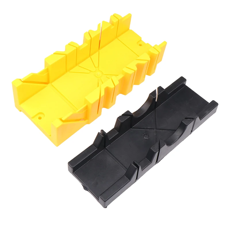 1Pc 45/90 Degree 1pcs Wood Cutting Clamping Miter Saw Box Woodworking Angle Cutting For Carpenter Gypsum Oblique Cutting Tool