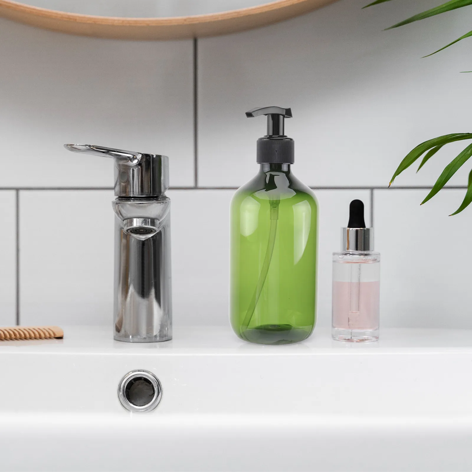 5Pcs 500Ml User Friendly Portable Foam Dispenser Bottle Extended Straw for Shampoo Lotion Cream Soap Detergent Subpackaging